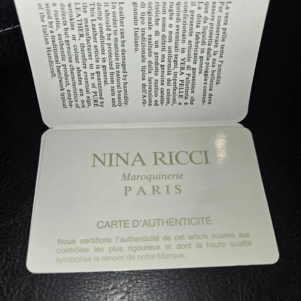 Nina Ricci Vintage Black Leather Clutch